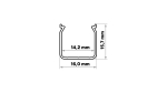 Profile TEKKNI+ type HELSE+ anodized silver, 2,02 m